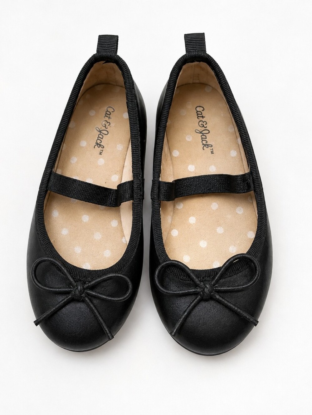 Cat & Jack Girls' Black Mary Jane Flats with Bow